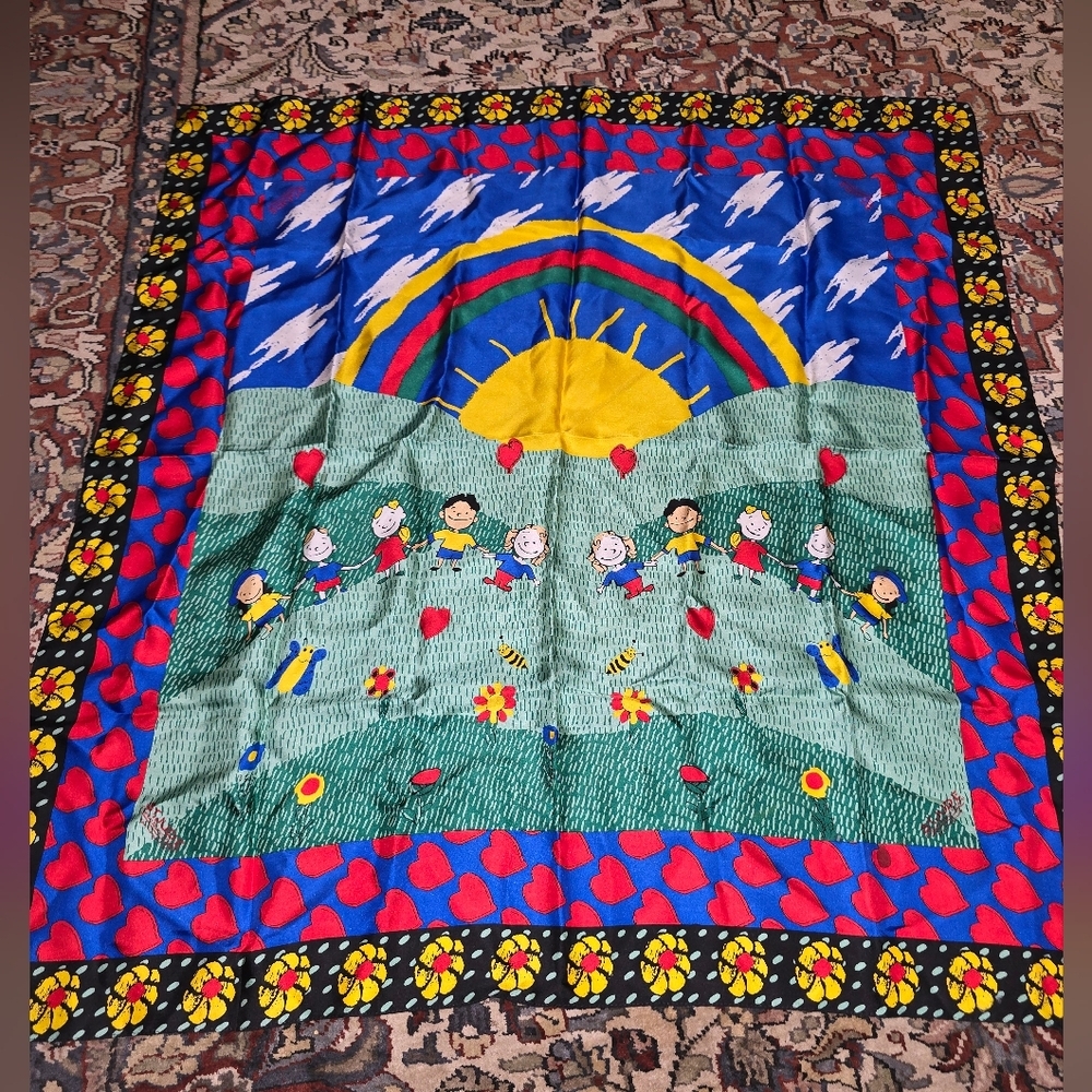 St Jude 100% Silk scarf  34x34